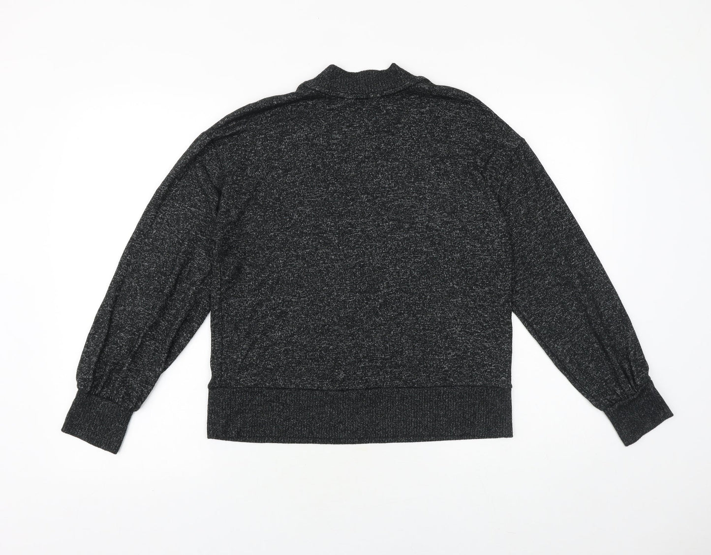 Marks and Spencer Womens Grey Mock Neck Viscose Pullover Jumper Size 6