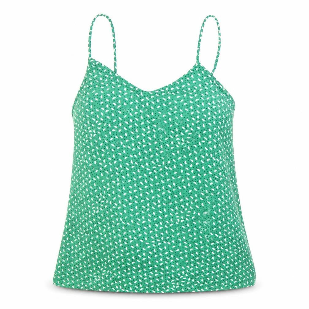 Primark Womens Green Geometric Polyester Camisole Tank Size 6 V-Neck