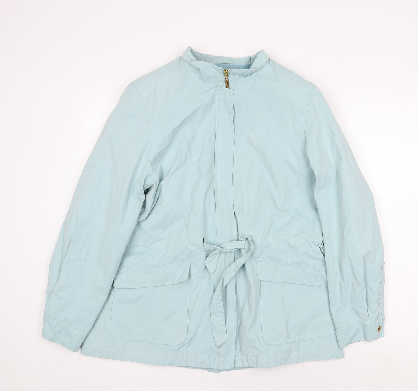 Marks and Spencer Womens Blue Jacket Size 14 Zip - Tie Front