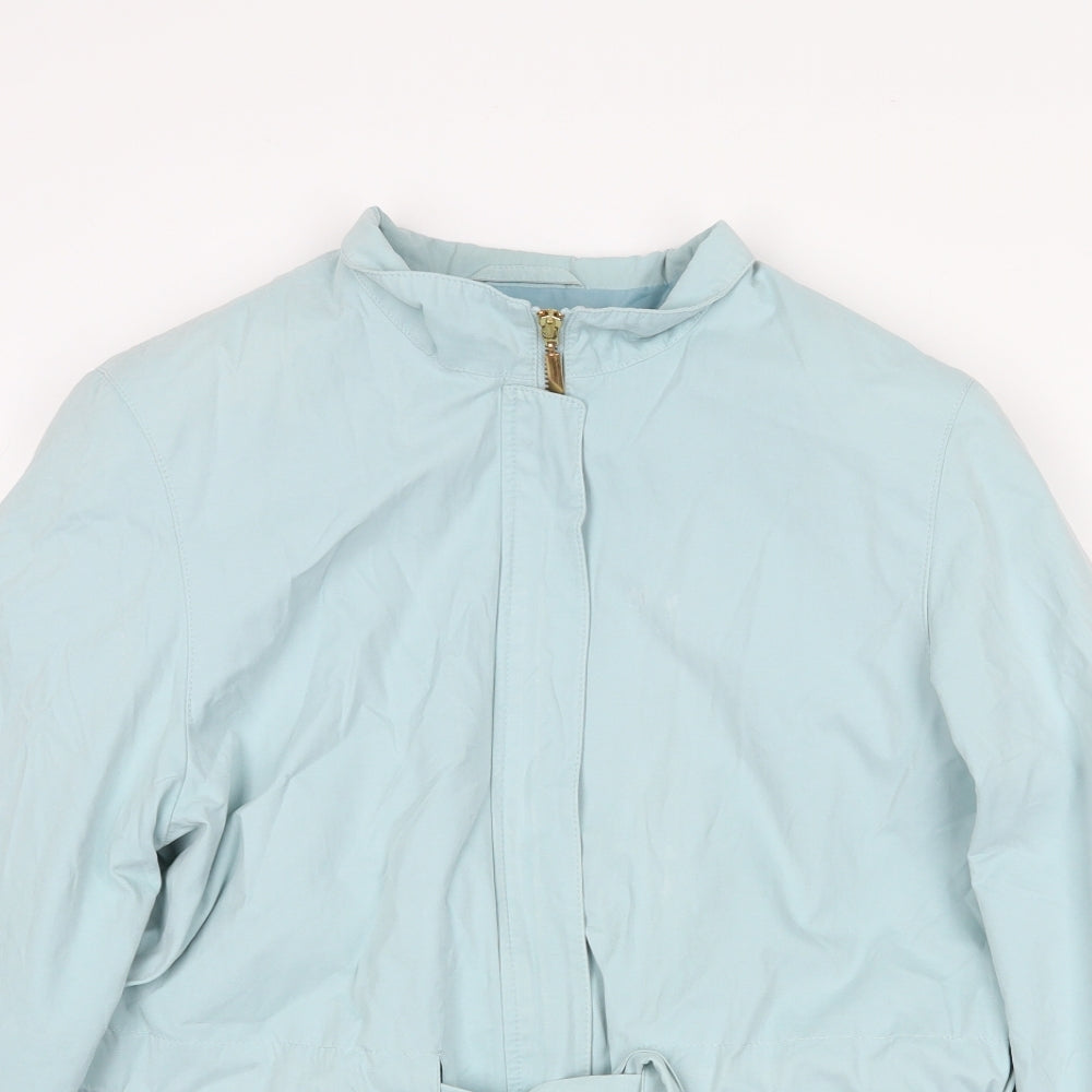 Marks and Spencer Womens Blue Jacket Size 14 Zip - Tie Front