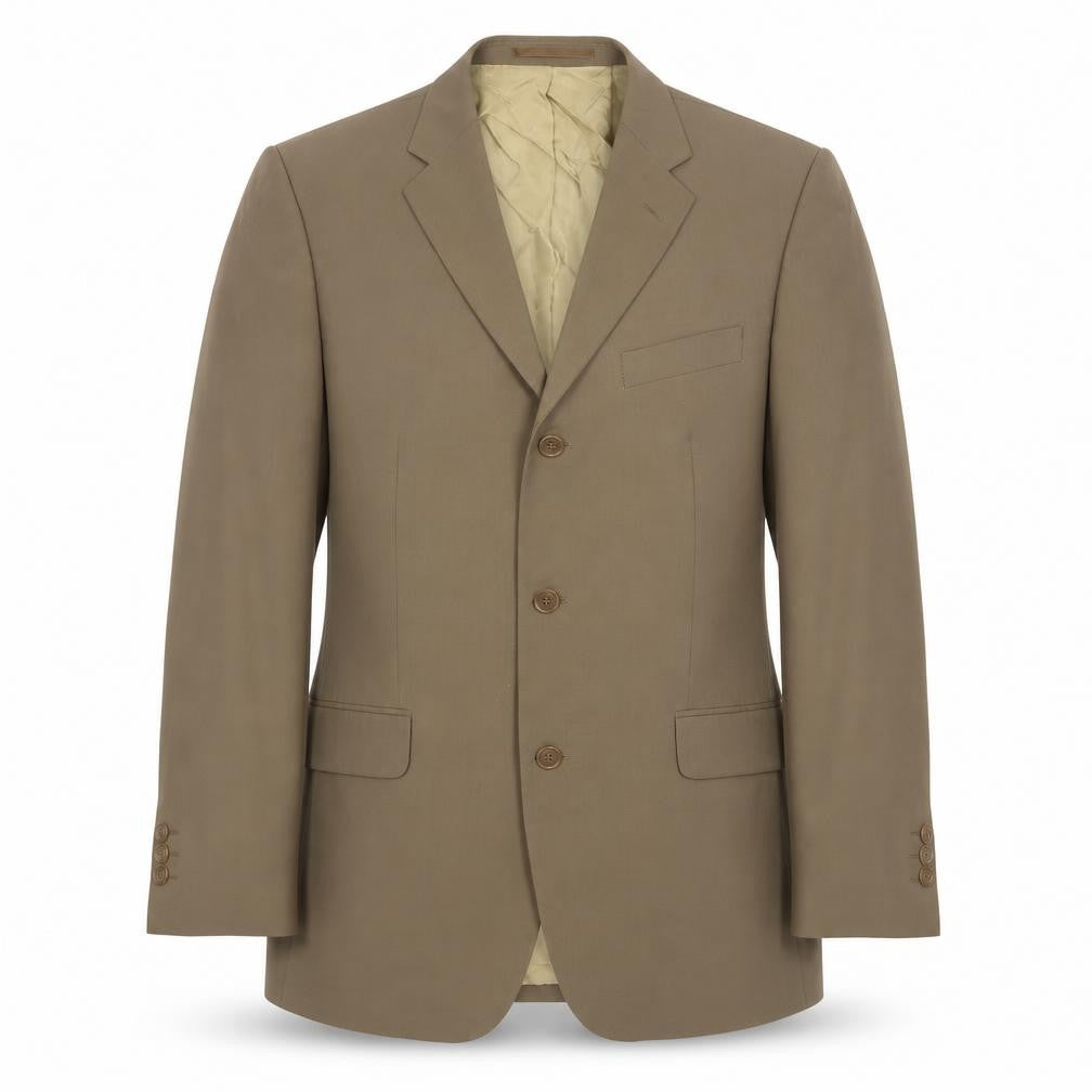 Milan Mens Beige Wool Jacket Suit Jacket Size 42 Regular