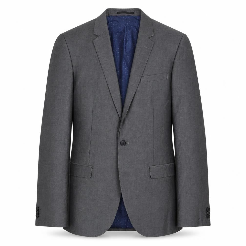 F&F Mens Grey Polyester Jacket Suit Jacket Size 40 Regular