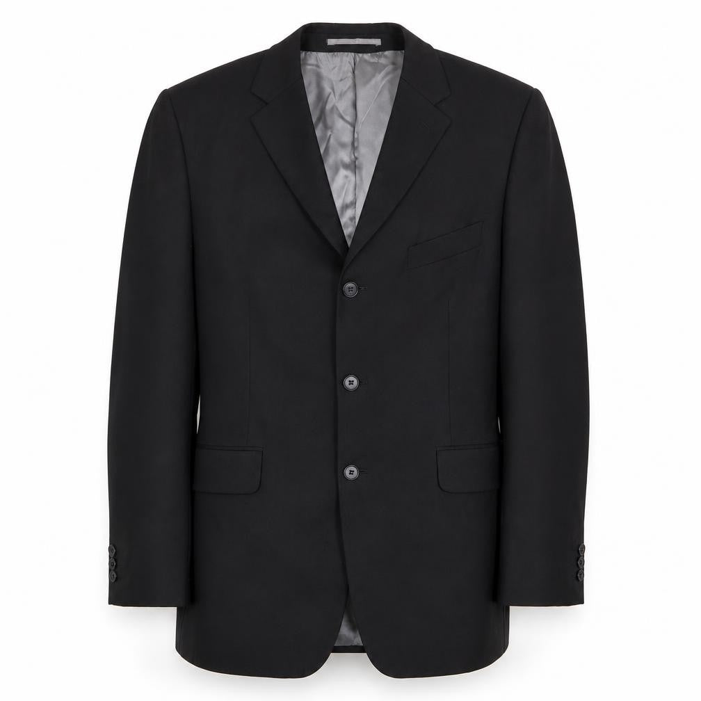 Karl Jackson Mens Black Polyester Jacket Suit Jacket Size 40 Regular