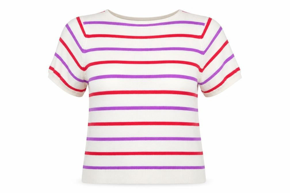 BHS Womens Multicoloured Round Neck Striped Acrylic Pullover Jumper Size 22