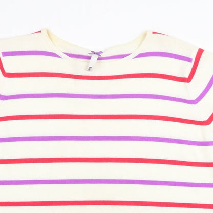 BHS Womens Multicoloured Round Neck Striped Acrylic Pullover Jumper Size 22