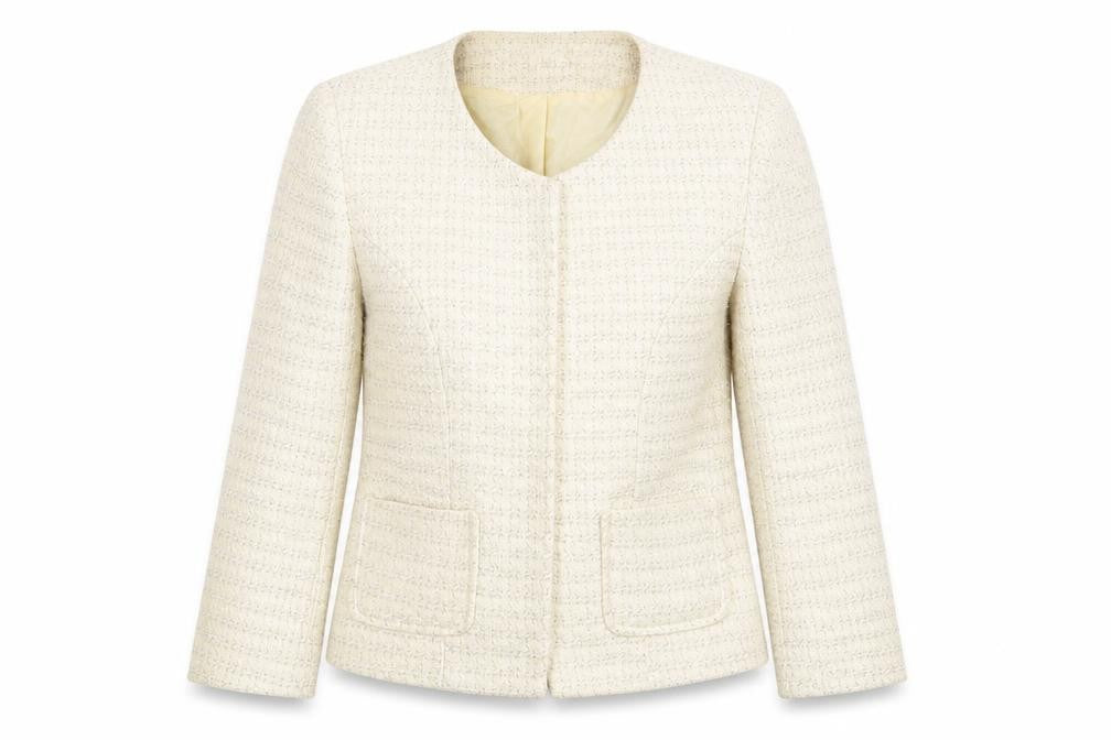 ValleyGirl Womens Beige Jacket Blazer Size 10 Hook & Eye