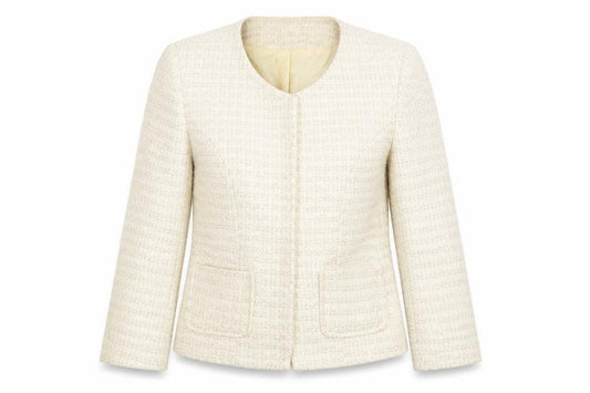 ValleyGirl Womens Beige Jacket Blazer Size 10 Hook & Eye