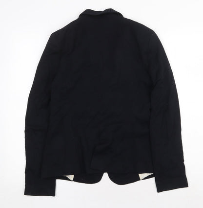 Zara Womens Blue Jacket Blazer Size S Button