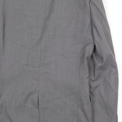 George Mens Grey Polyester Jacket Suit Jacket Size 36 Regular