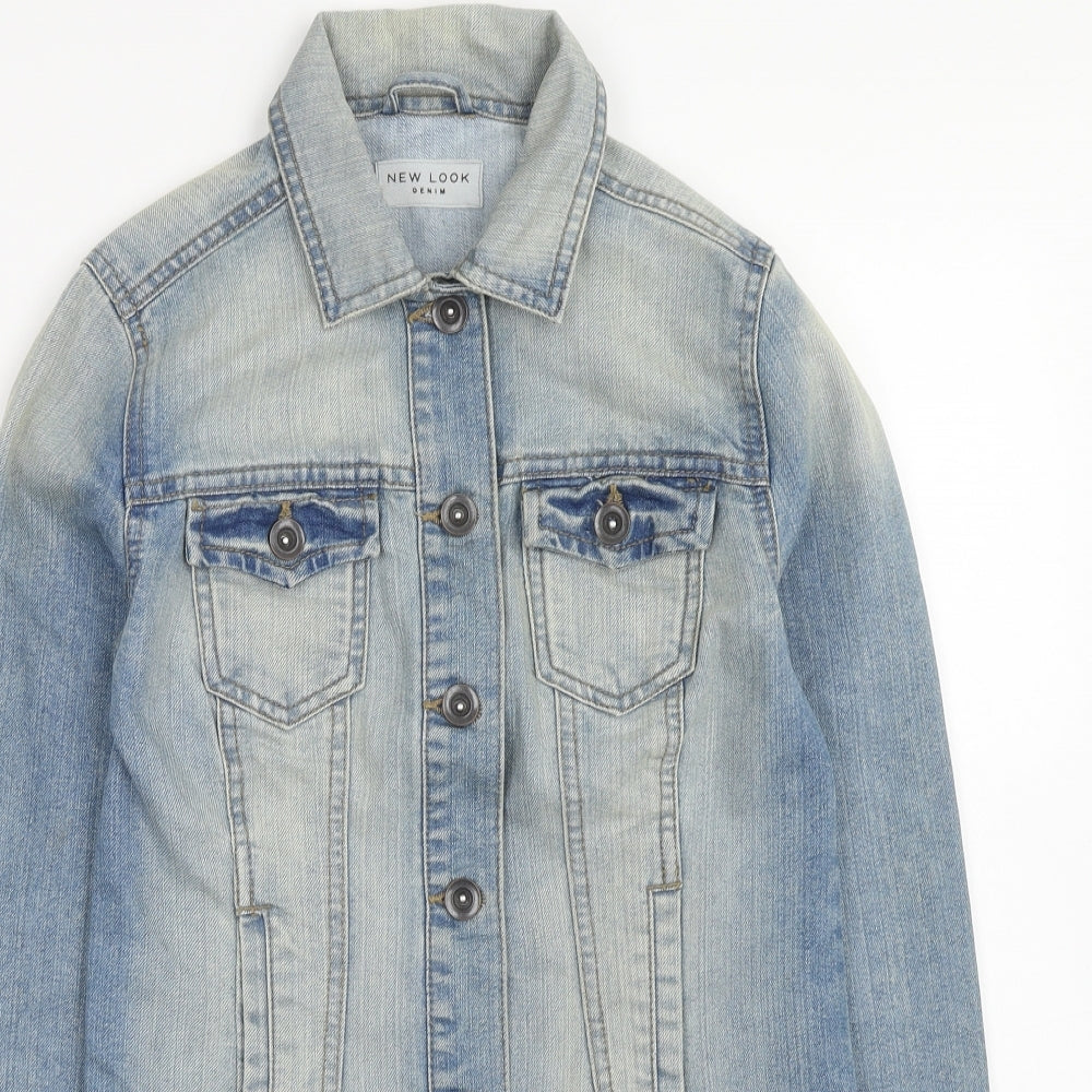 New Look Womens Blue Jacket Size 8 Button