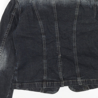 Eighty Eight Womens Blue Jacket Blazer Size 8 Button
