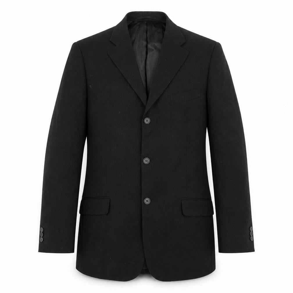 Milan Mens Black Polyester Jacket Suit Jacket Size 40 Regular