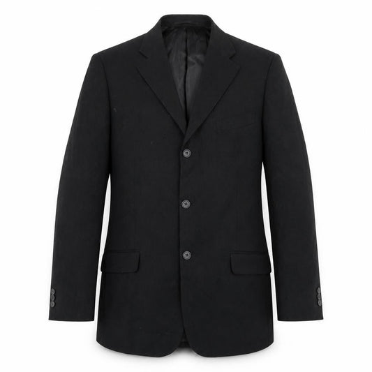 Milan Mens Black Polyester Jacket Suit Jacket Size 40 Regular