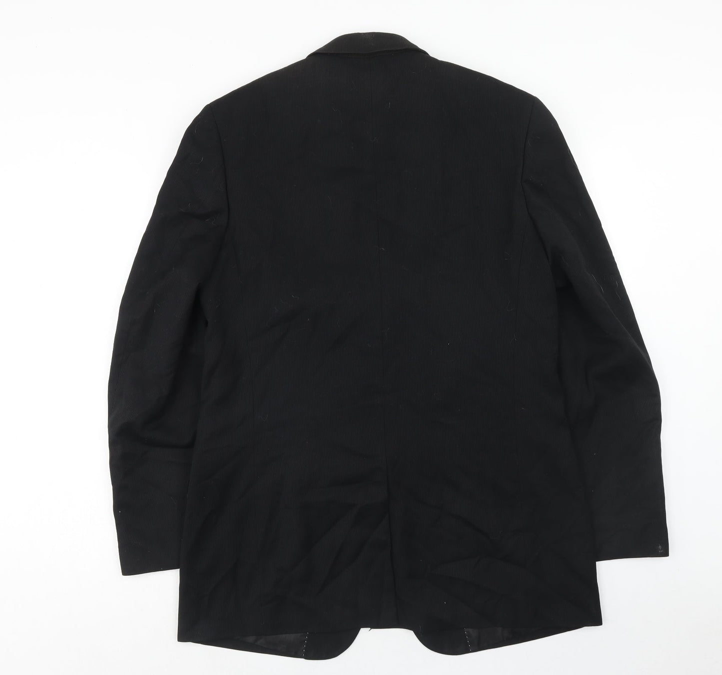 Milan Mens Black Polyester Jacket Suit Jacket Size 40 Regular