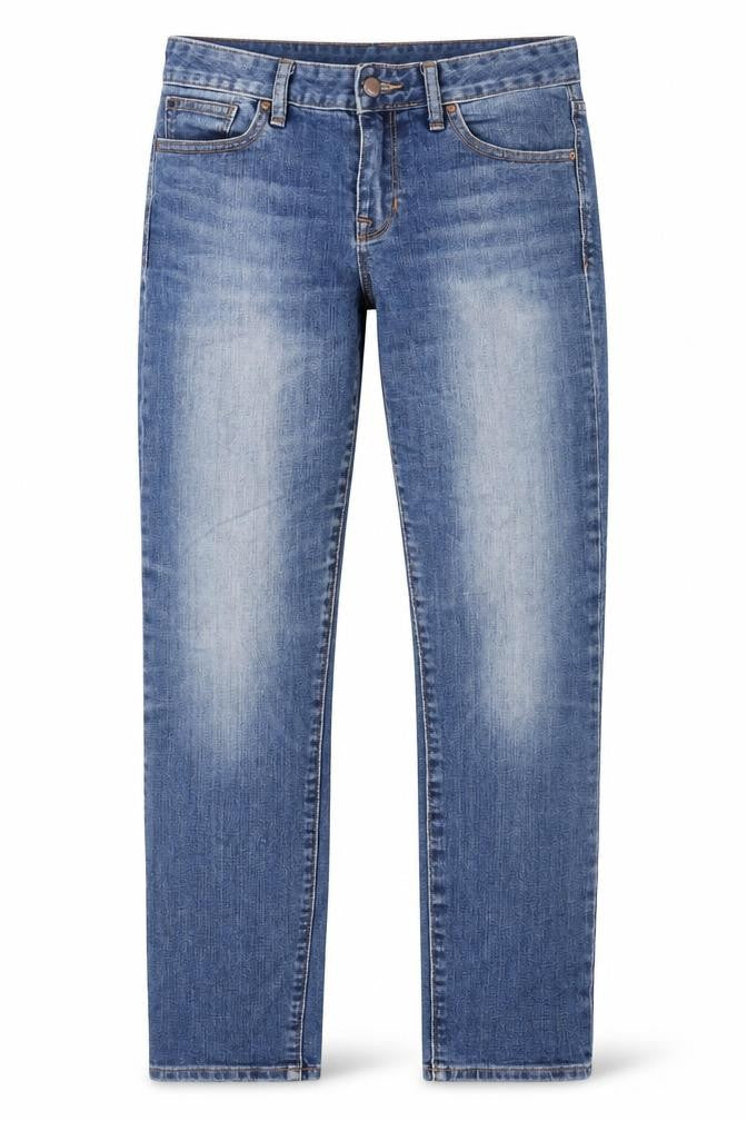 Gap Mens Blue Cotton Straight Jeans Size 28 in Regular Zip - Short Leg