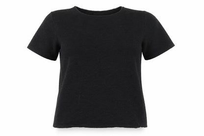 Preworn Womens Black Polyester Basic Blouse Size L Round Neck