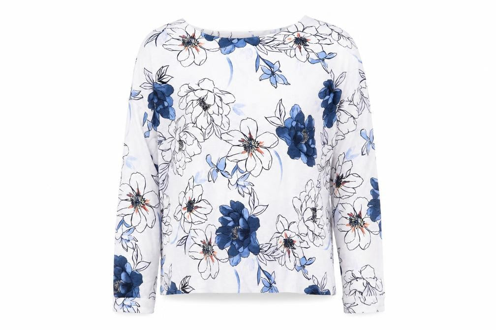 Marks & Spencer Womens White Geometric Polyester Basic Blouse Size 10 Round Neck