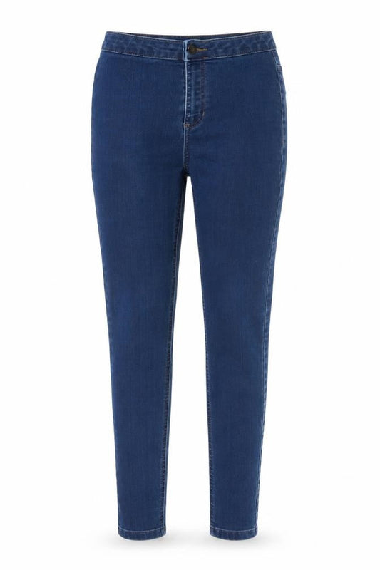 Marks & Spencer Womens Blue Cotton Jegging Jeans Size 8 L28 in Regular Button
