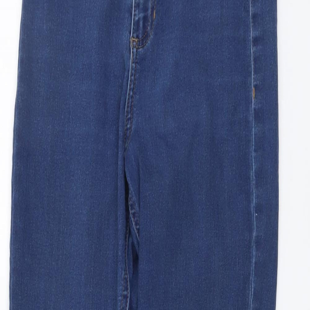 Marks and Spencer Womens Blue Cotton Jegging Jeans Size 8 L28 in Regular Button