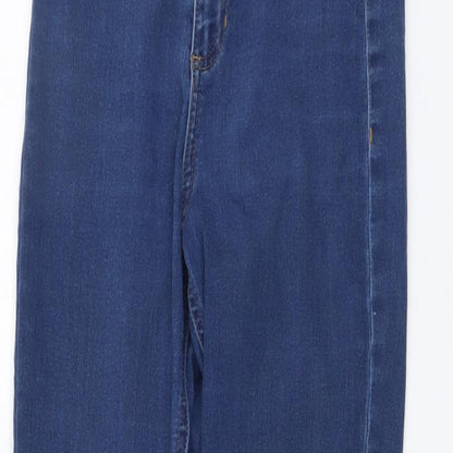 Marks & Spencer Womens Blue Cotton Jegging Jeans Size 8 L28 in Regular Button