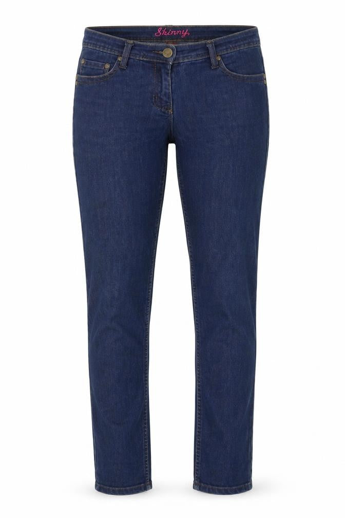 Denim & Co. Womens Beige Cotton Skinny Jeans Size 12 L31 in Regular Button
