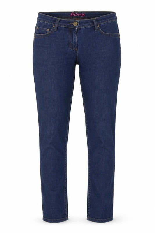 Denim & Co. Womens Beige Cotton Skinny Jeans Size 12 L31 in Regular Button