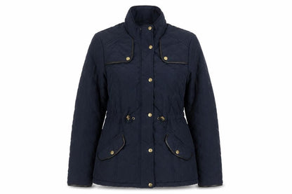 Atmosphere Womens Blue Quilted Jacket Size 10 Zip