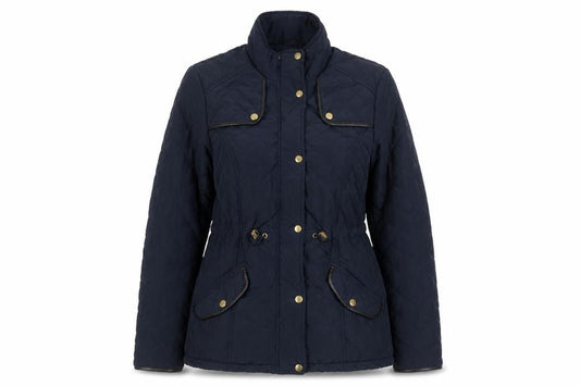 Atmosphere Womens Blue Quilted Jacket Size 10 Zip