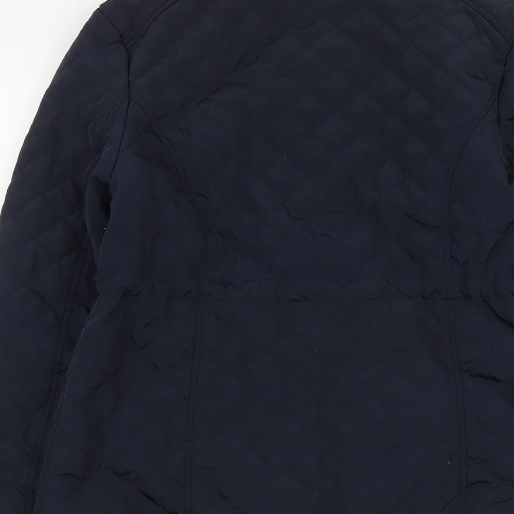 Atmosphere Womens Blue Quilted Jacket Size 10 Zip