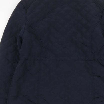 Atmosphere Womens Blue Quilted Jacket Size 10 Zip