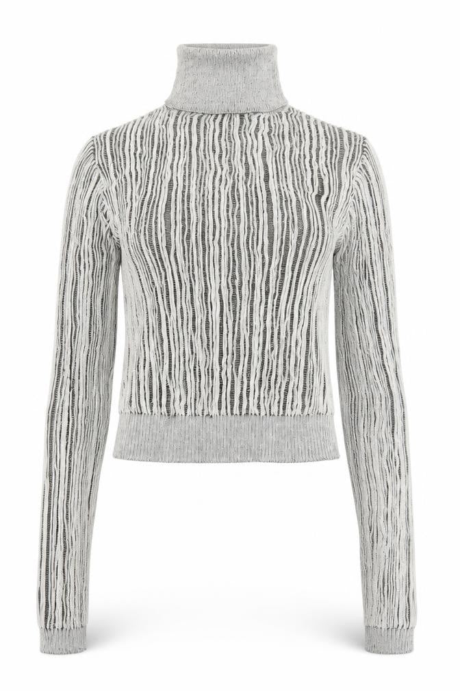 Zara Womens Grey Roll Neck Viscose Pullover Jumper Size S Pullover