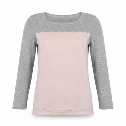 Next Womens Pink Boat Neck Cotton Pullover Jumper Size 10