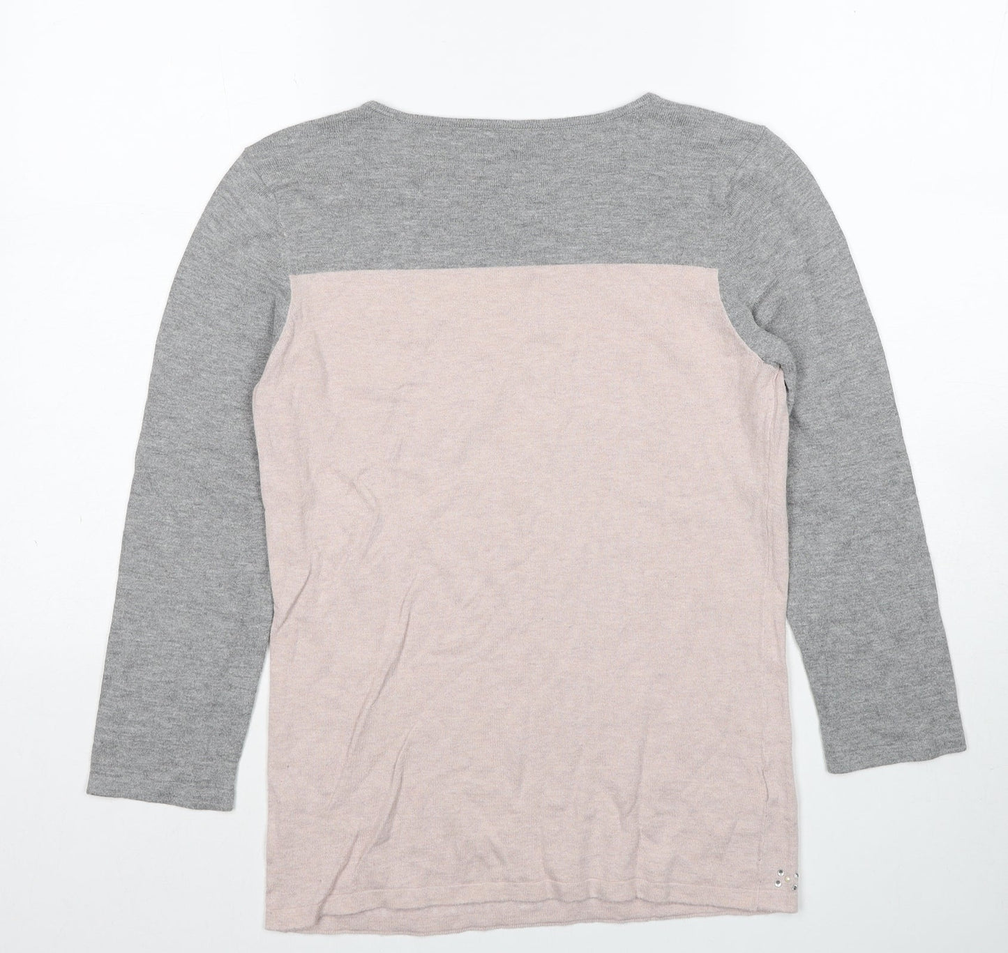 NEXT Womens Pink Boat Neck Cotton Pullover Jumper Size 10