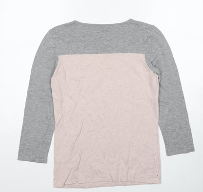 Next Womens Pink Boat Neck Cotton Pullover Jumper Size 10