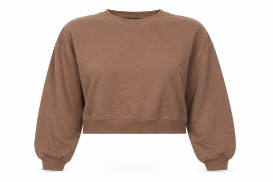 Miss Selfridge Womens Brown Cotton Pullover Sweatshirt Size S Pullover