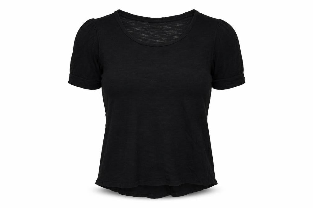 H&M Womens Black Viscose Basic T-Shirt Size XS Scoop Neck
