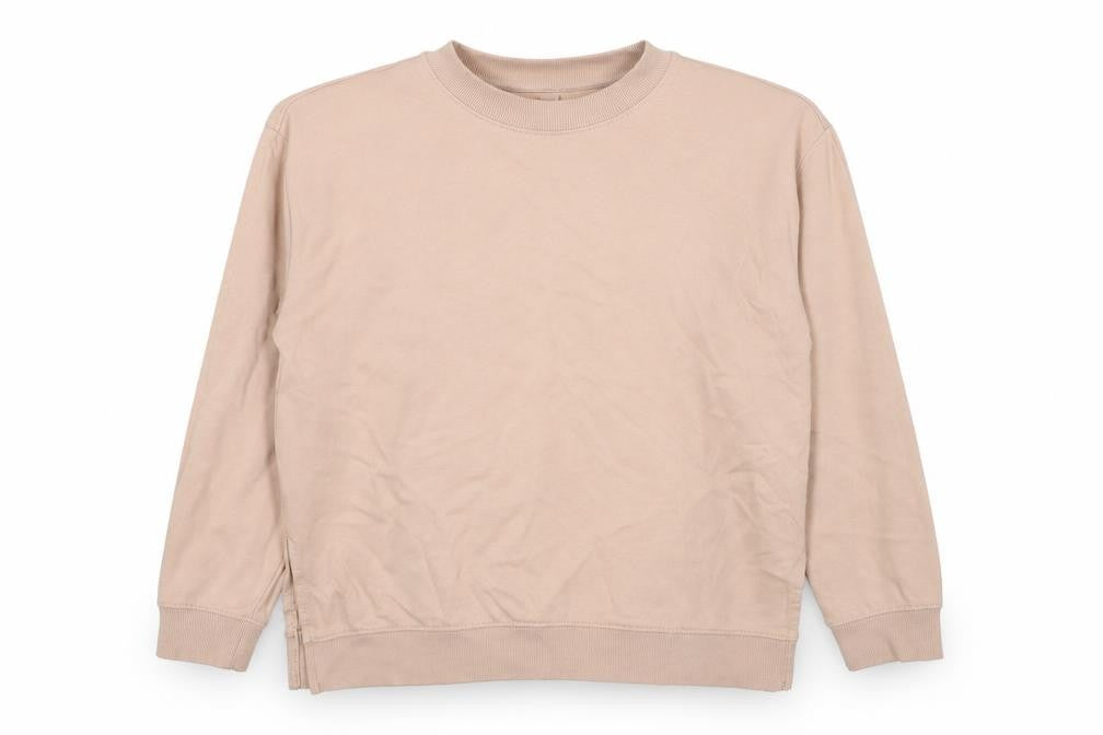 Divided by H&M Womens Beige Cotton Pullover Sweatshirt Size L Pullover
