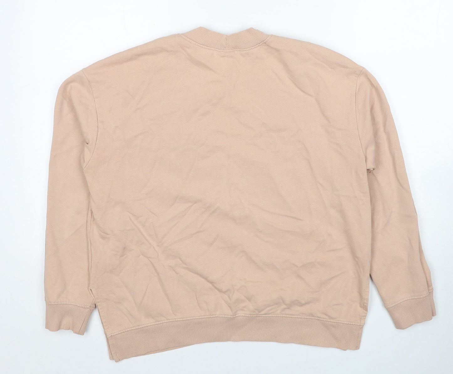 Divided by H&M Womens Beige Cotton Pullover Sweatshirt Size L Pullover