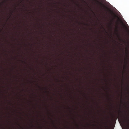 Topman Mens Red Cotton Pullover Sweatshirt Size M