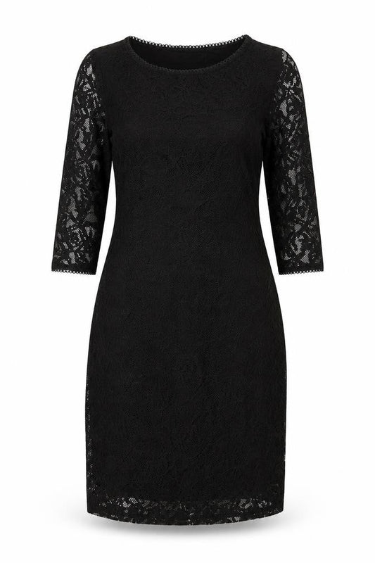 Marks & Spencer Womens Black Floral Polyester A-Line Size 10 Round Neck Pullover