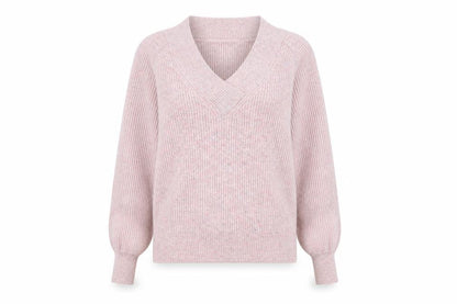 Next Womens Pink V-Neck Viscose Pullover Jumper Size XS