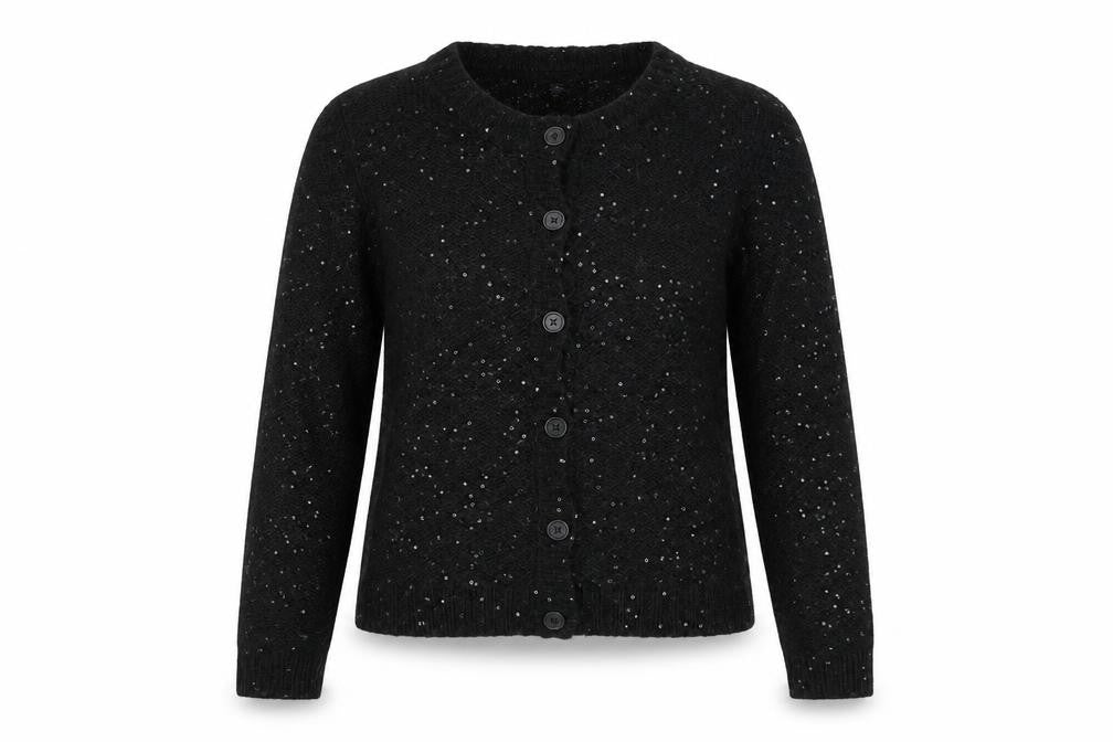 Gap Womens Black Round Neck Polyester Cardigan Jumper Size S