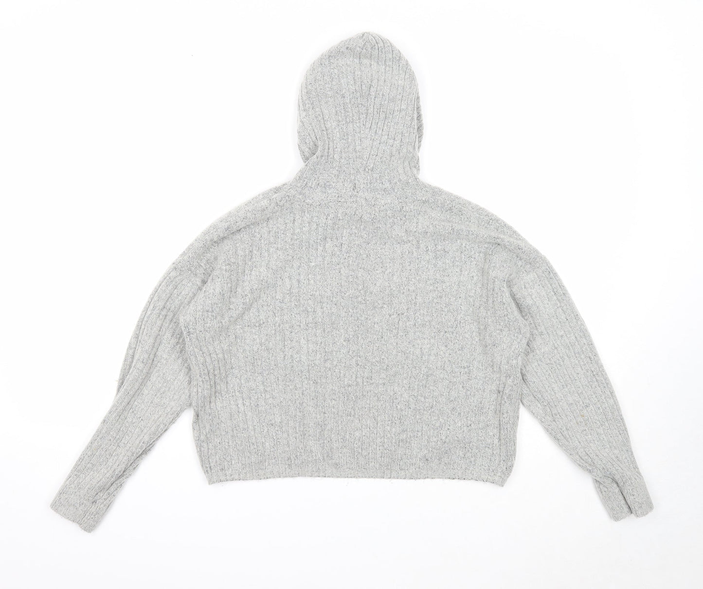 Brave Soul Womens Grey Round Neck Acrylic Pullover Jumper Size S