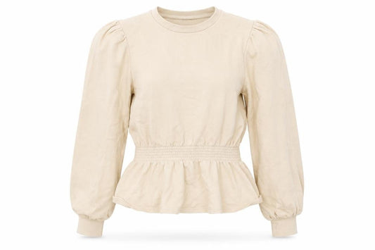 Miss Selfridge Womens Beige Cotton Pullover Sweatshirt Size 8 Pullover