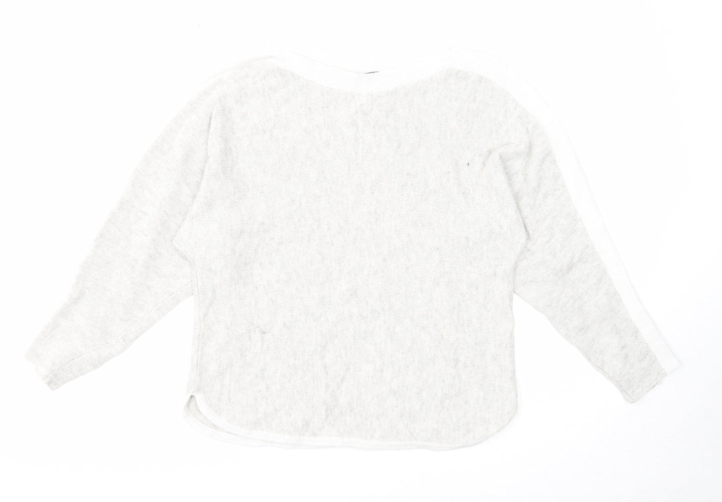 Oasis Womens Grey Boat Neck Viscose Pullover Jumper Size M