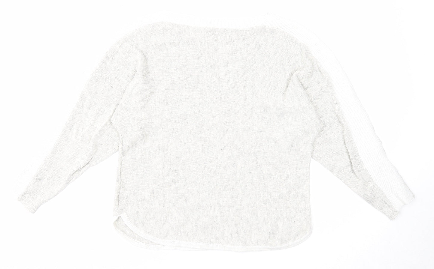 Oasis Womens Grey Boat Neck Viscose Pullover Jumper Size M