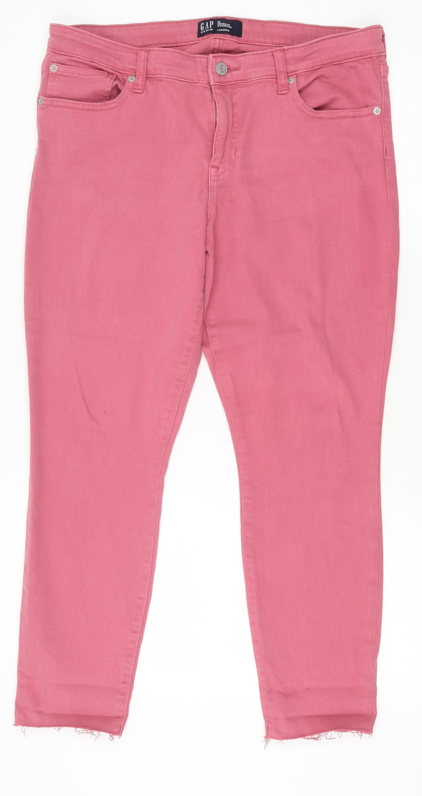 Gap Womens Pink Cotton Skinny Jeans Size 31 in Regular Zip