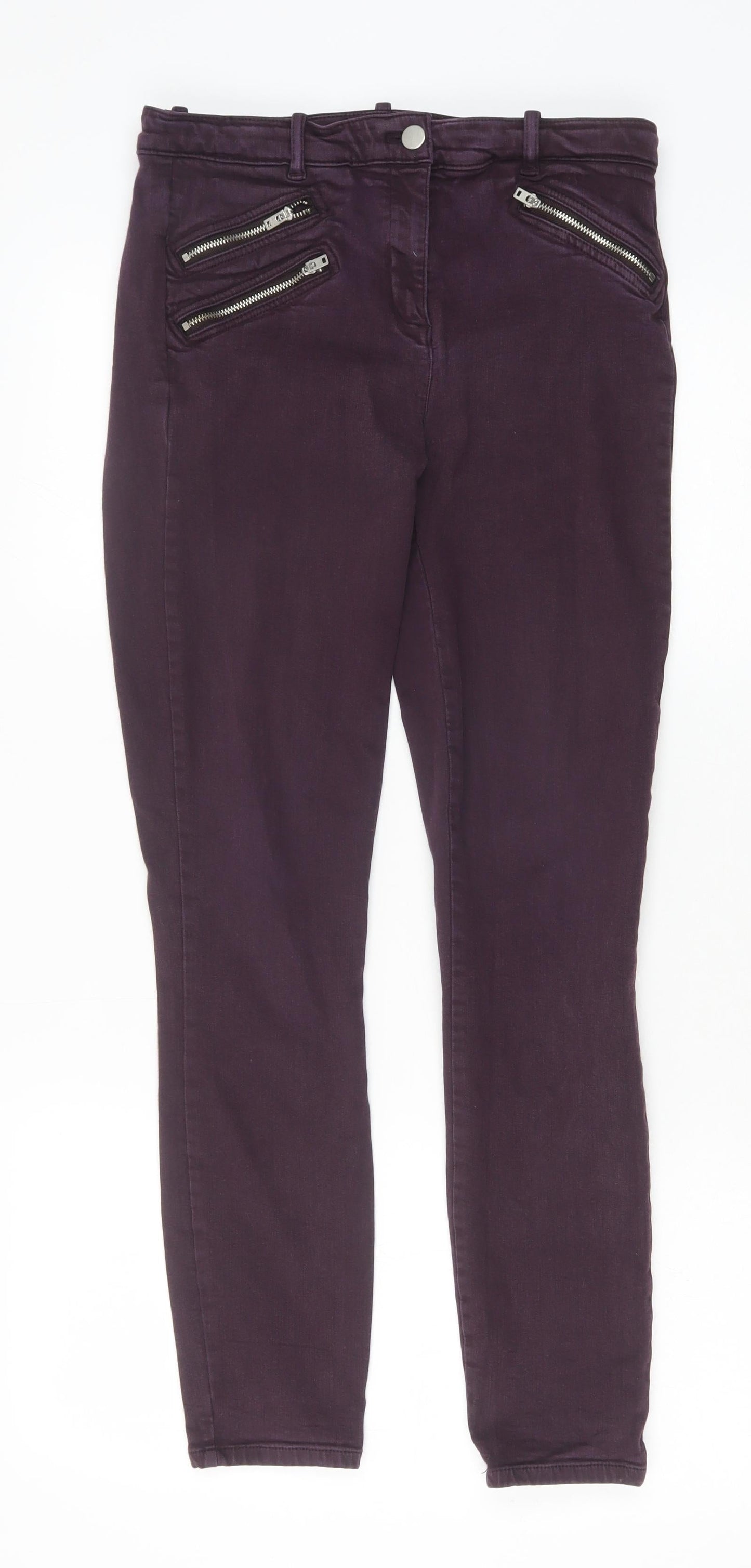 Gap Womens Purple Cotton Skinny Jeans Size 8 Regular Zip