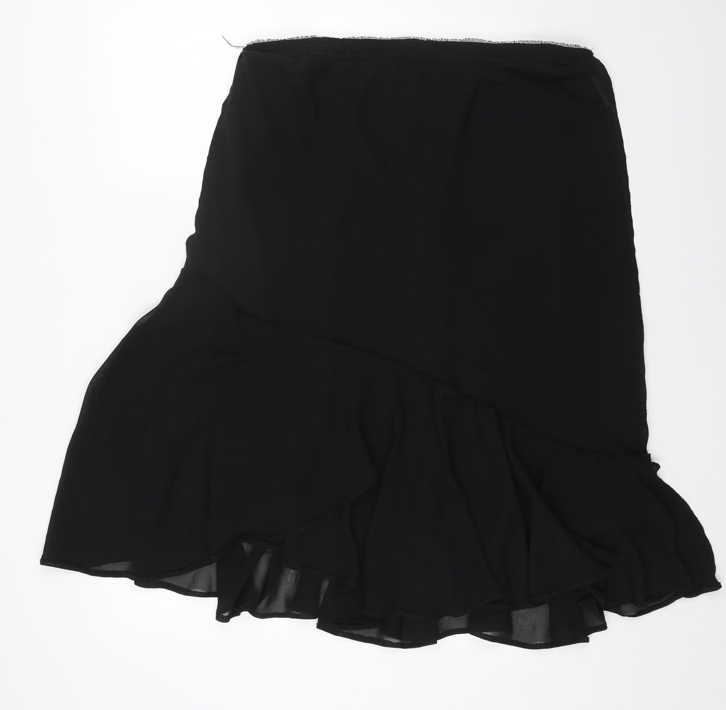 Preworn Womens Black Polyester Trumpet Skirt Size 41 in