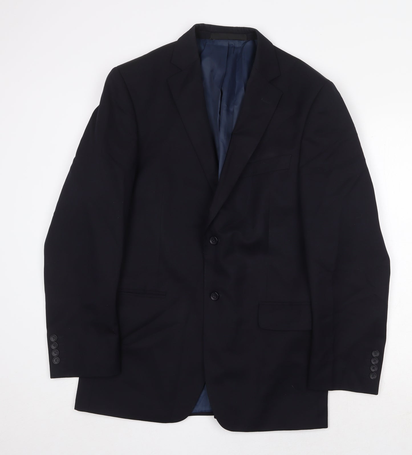 Marks and Spencer Mens Blue Wool Jacket Suit Jacket Size 40 Regular